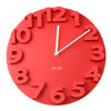 Creative Round Simple 3D Digital Wall Clock   red - Mega Save Wholesale & Retail - 1