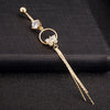Bowknot Zircon Long Navel Buckle Body Puncture    gold plated white zircon - Mega Save Wholesale & Retail - 2