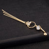 Bowknot Zircon Long Navel Buckle Body Puncture    gold plated white zircon - Mega Save Wholesale & Retail - 3
