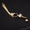 Bowknot Zircon Long Navel Buckle Body Puncture    gold plated white zircon - Mega Save Wholesale & Retail - 4