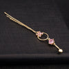 Bowknot Zircon Long Navel Buckle Body Puncture    gold plated pink zircon - Mega Save Wholesale & Retail - 3