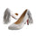 Tassel High Heel Women Thin Shoes Fluff Low-cut Wedding Shoes Plus Size   grey - Mega Save Wholesale & Retail