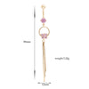 Bowknot Zircon Long Navel Buckle Body Puncture    gold plated white zircon - Mega Save Wholesale & Retail - 5