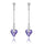 Factory wholesale long paragraph Korean version hypoallergenic earrings European and American fashion Austria Crystal Earrings - roses      LOTUS PURPLE-Tanzanite - Mega Save Wholesale & Retail - 1