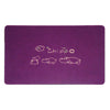 Embroidery Clover Foot Ground Floor Door Mat Carpet purple hippos - Mega Save Wholesale & Retail - 1