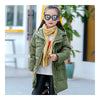 Winter Thick Middle Long Down Coat Boy Girl Child   army green   120cm - Mega Save Wholesale & Retail - 1