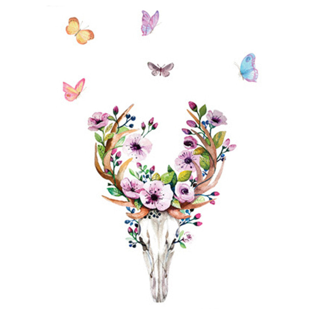 Creative Wallpaper Wall Sticker Plum Sika Deer PVC - Mega Save Wholesale & Retail - 1
