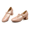 Round Last Work Thin Shoes  beige - Mega Save Wholesale & Retail - 1