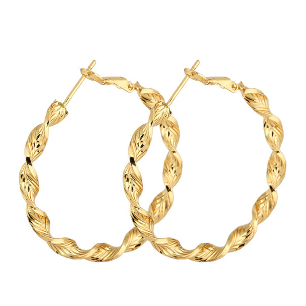 18K Gold Galvanized Zircon Earrings