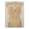 Sexy V Collar Swimwear Swimsuit One-piece Monokini SPA Bikini  beige  S - Mega Save Wholesale & Retail