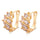 Earrings Galvanized Gold Diamanted with Zircon   gold plated white zircon - Mega Save Wholesale & Retail - 1
