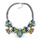 New National Style Necklace Gemstone Zircon High Grade Alloy Necklace Woman    green - Mega Save Wholesale & Retail