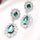 C124 explosion models in Europe and America exaggerated diamond earrings diamond flower earrings  Hot new jewelry  GREEN - Mega Save Wholesale & Retail - 1