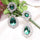 C124 explosion models in Europe and America exaggerated diamond earrings diamond flower earrings  Hot new jewelry  GREEN - Mega Save Wholesale & Retail - 2