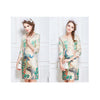 Temperament Peacock Printing Top Grade Slim Underskirt Dress   green   S - Mega Save Wholesale & Retail - 3