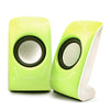 USB2.0 Mini 3D Stereo Surround Sound USB Sound Speakers(1 Pair)  Green - Mega Save Wholesale & Retail - 1