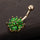 Puncture Ornament Chrysanthemum Zircon Navel Ring Buckle    gold plated green zircon