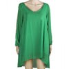European Mini Chiffon A Shape Dress Fasionable green - Mega Save Wholesale & Retail - 1