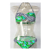 Bikini Swimwear Printing Swimsuit   green flower+leopard print  S - Mega Save Wholesale & Retail