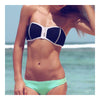 Swimwear Swimsuit Bikini Gauze Zipper Triangle Women   green pants  S - Mega Save Wholesale & Retail