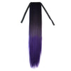 Colorful Horsetail Straight Hair Wig    black to dark purple