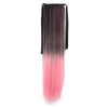 Colorful Horsetail Straight Hair Wig    black to cherry pink