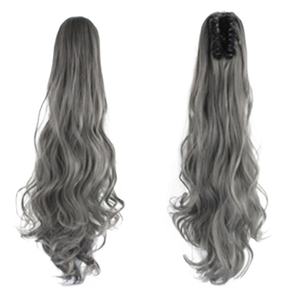Tiger Claw Clip Horsetail Wig 170g 56cm    granny grey - Mega Save Wholesale & Retail