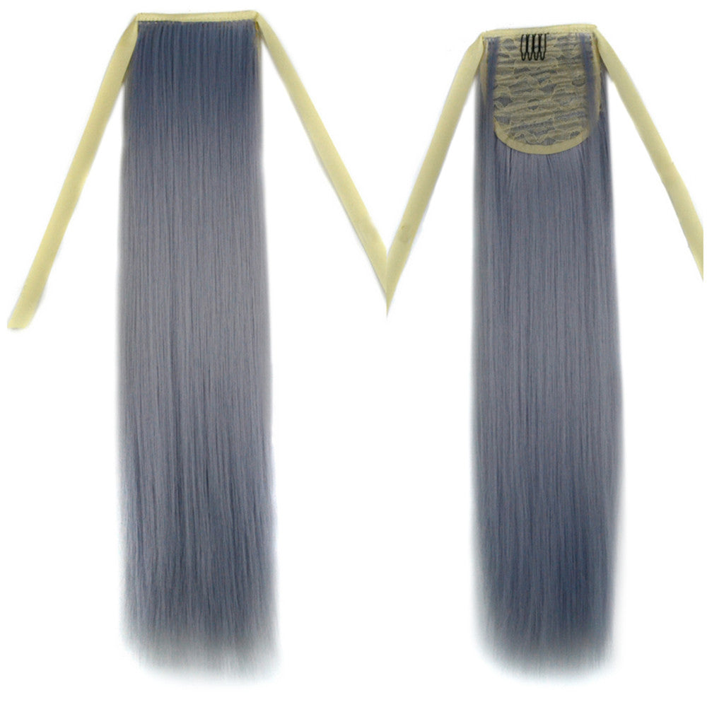 Wig Horsetail Granny Grey Lace-up    MW light granny grey straight - Mega Save Wholesale & Retail