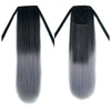 Wig Horsetail Granny Grey Lace-up    MW black to light granny grey straight - Mega Save Wholesale & Retail