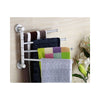 Bathroom Aluminum Firm Towel Rack Holder Rail Hanger with 4 Swivel Bars - Mega Save Wholesale & Retail