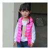 Child Thin Light Waistcoat Casual Warm Down Coat   rose red   110cm - Mega Save Wholesale & Retail - 1