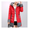 Down Coat Woman Thick Warm Hoodied   bright red   L - Mega Save Wholesale & Retail - 1