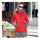 Down Coat Woman Thick Warm Hoodied   bright red   L - Mega Save Wholesale & Retail - 2