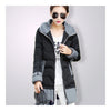 Down Coat Woman Thick Warm Hoodied   black   L - Mega Save Wholesale & Retail - 1