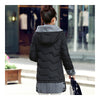 Down Coat Woman Thick Warm Hoodied   black   L - Mega Save Wholesale & Retail - 2