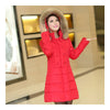 Plus Size Fur Collar Slim Thick Down Coat   red   S - Mega Save Wholesale & Retail - 2