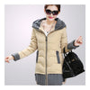 Down Coat Woman Thick Warm Hoodied   khaki   L - Mega Save Wholesale & Retail - 1
