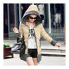 Down Coat Woman Thick Warm Hoodied   khaki   L - Mega Save Wholesale & Retail - 2