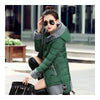 Down Coat Woman Thick Warm Hoodied   dark green   L - Mega Save Wholesale & Retail - 2