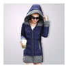 Down Coat Woman Thick Warm Hoodied   lilac   L - Mega Save Wholesale & Retail - 1