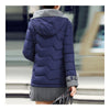 Down Coat Woman Thick Warm Hoodied   lilac   L - Mega Save Wholesale & Retail - 2