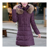 Plus Size Fur Collar Slim Thick Down Coat   purple    S - Mega Save Wholesale & Retail - 1