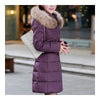 Plus Size Fur Collar Slim Thick Down Coat   purple    S - Mega Save Wholesale & Retail - 2