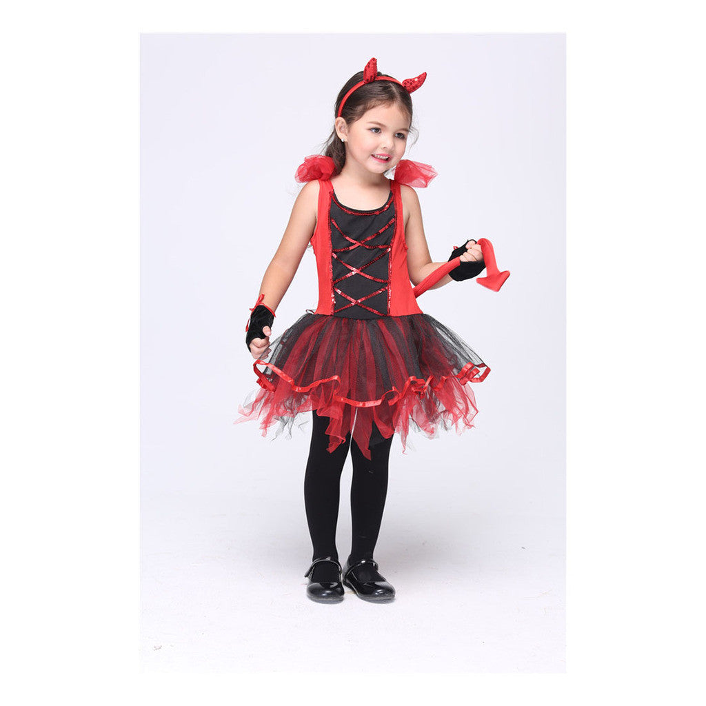 European Cat Lady Garment Children Kid Costume Skirt Cosplay Dancing Dress - Mega Save Wholesale & Retail