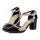 Roman Rivet Pointed High Thick Heel Sandals Women Shoes  black  35 - Mega Save Wholesale & Retail