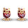 Cute Little Bird Zircon 18K Gold Galvanized Ear Studs   red - Mega Save Wholesale & Retail - 1