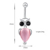 Fashionable Owl Navel Ring in 3 Colors   pink - Mega Save Wholesale & Retail - 4