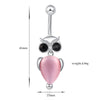 Fashionable Owl Navel Ring in 3 Colors   olive green - Mega Save Wholesale & Retail - 4