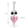 Fashionable Owl Navel Ring in 3 Colors   champagne yellow - Mega Save Wholesale & Retail - 4