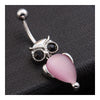 Fashionable Owl Navel Ring in 3 Colors   pink - Mega Save Wholesale & Retail - 2